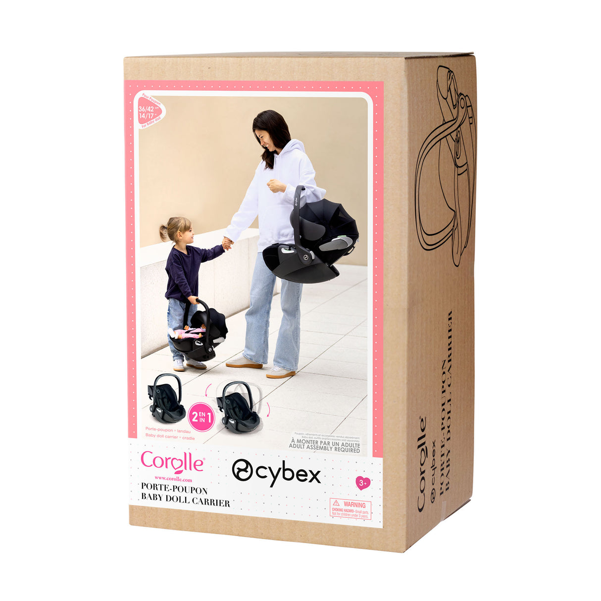 Porte-Poupon 2-en-1 - COROLLE - Cybex Priam - Pour poupons de 36 a 42 cm - Des 3 ans