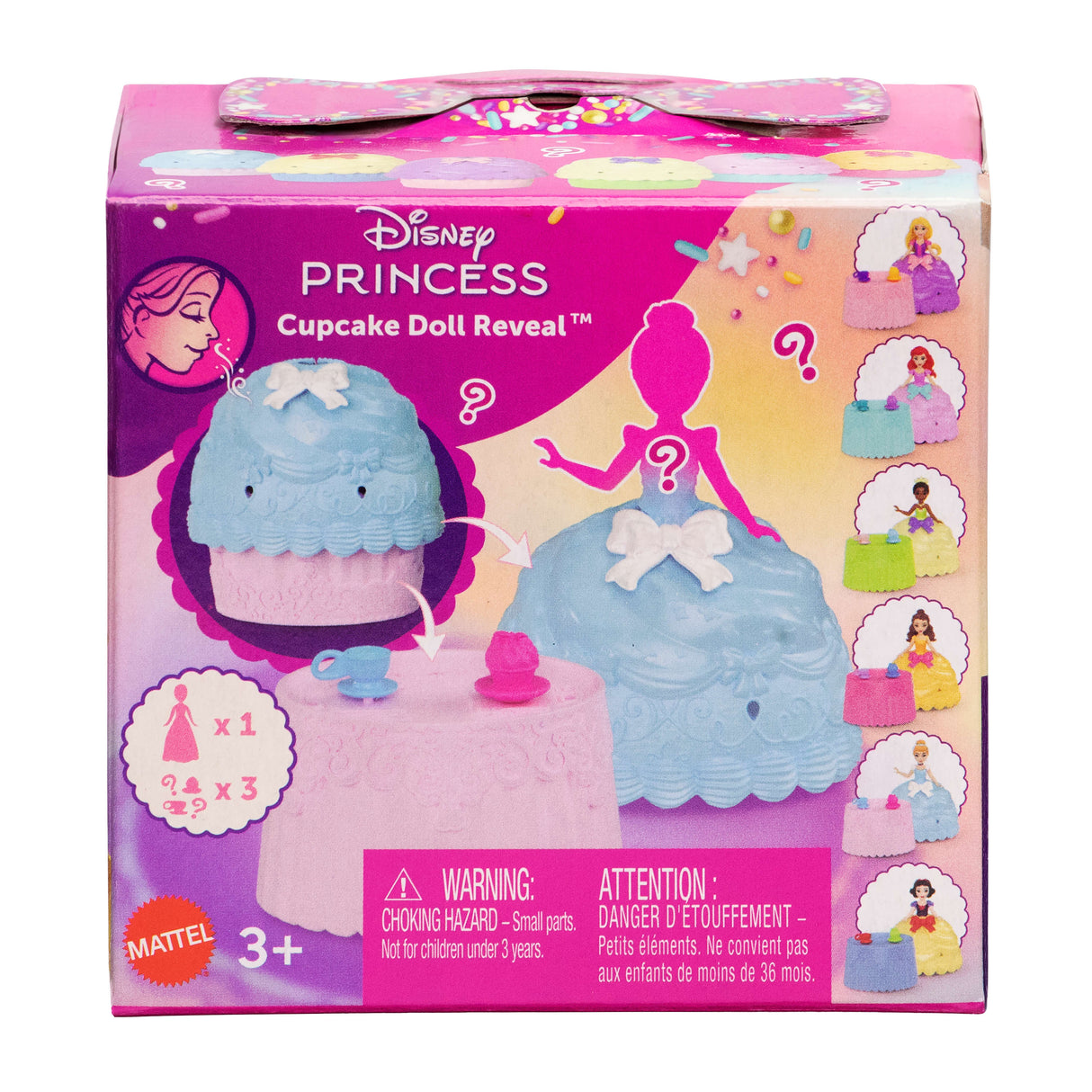 Princesses Disney - Petite poupée Cupcake Doll Reveal avec 5 surprises - Disney Princess - JFG78