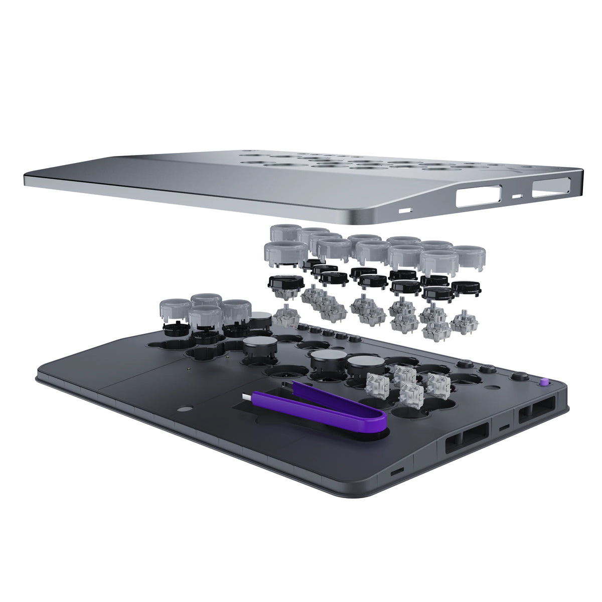 Manette de combat sans levier - Xbox - Victrix Pro KO Leverless Fight Stick - Gris