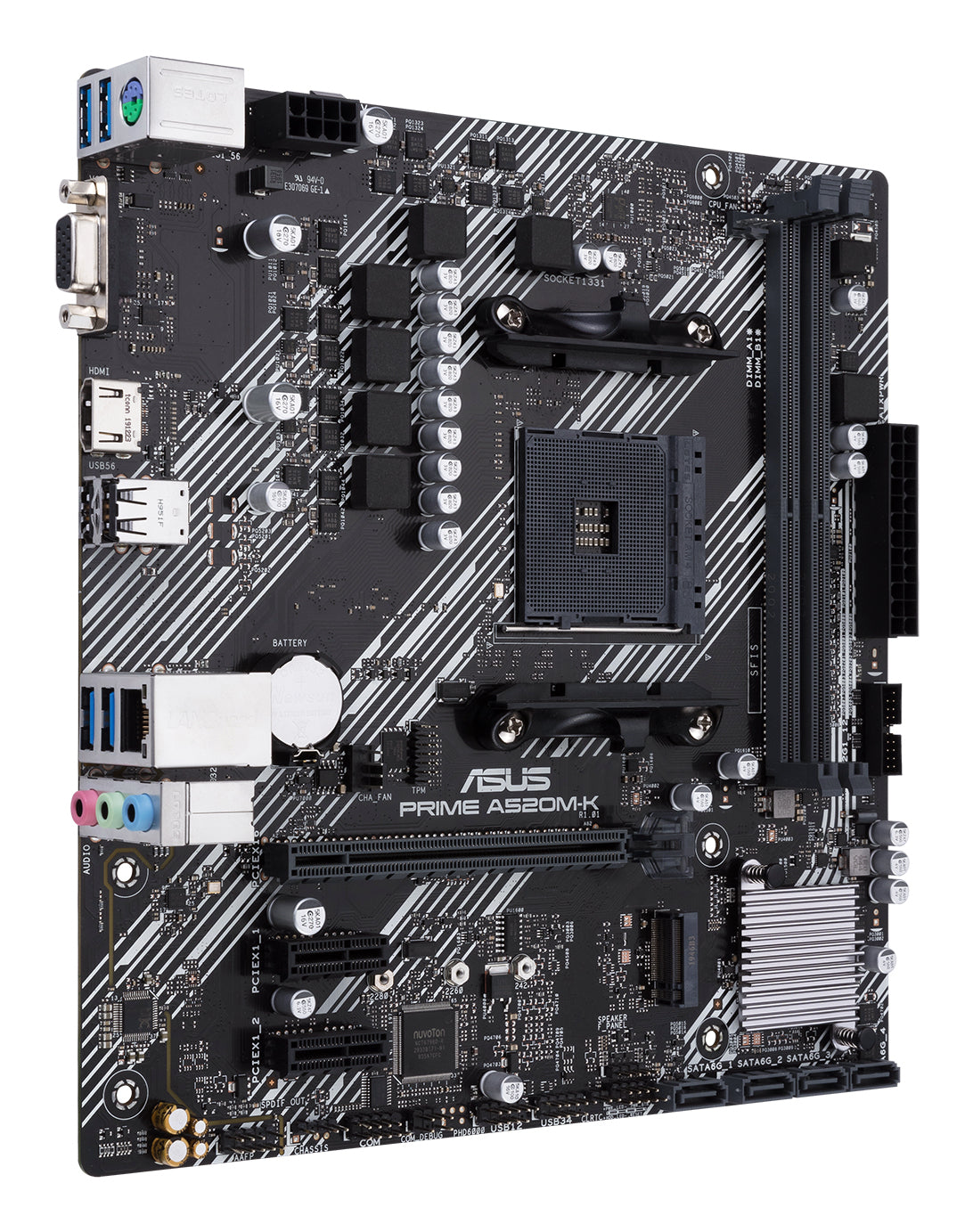 Carte mere - ASUS - PRIME A520M-K - AMD A520 - Emplacement AM4 micro ATX