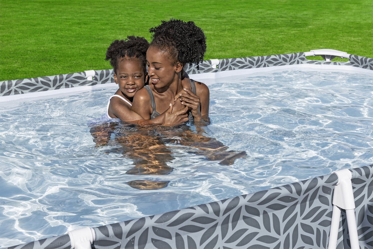 Piscine hors sol tubulaire BESTWAY - Steel Pro™ - 366 x 201 x 66 cm - Rectangulaire - décor graphique