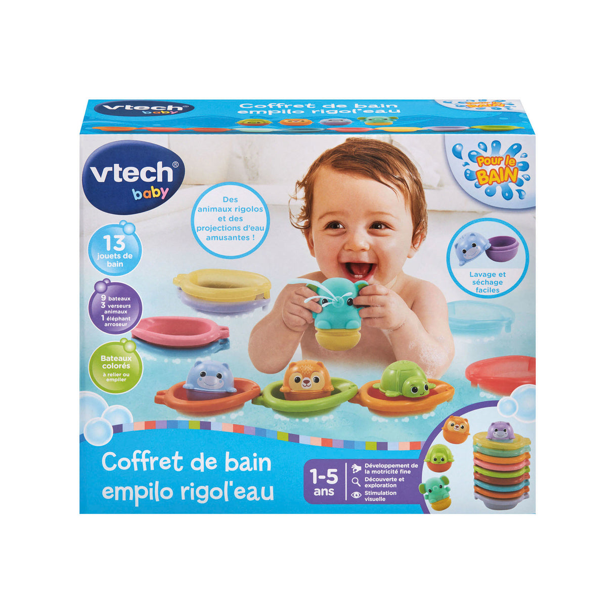 VTECH-COFFRET DE BAIN EMPILO RIGOL'EAU