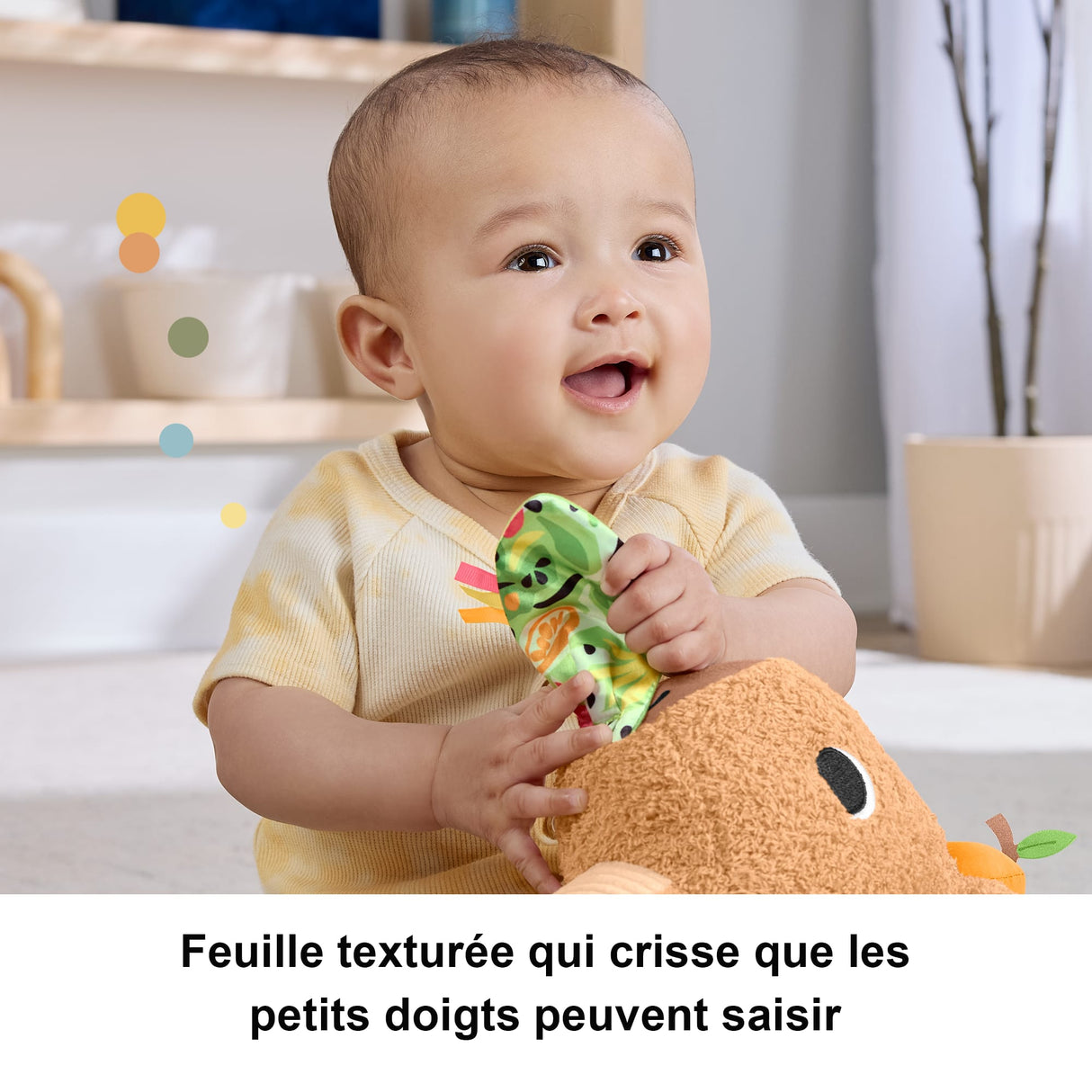Fisher-Price-Mon Capybara Câlins-Peluche Anneau De Dentition Et Hochet - Des 3 mois- HYR54
