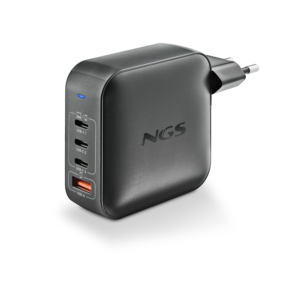 Chargeur secteur NGS Bud 3x USB-C + 1x USB-A 165W (Noir)
