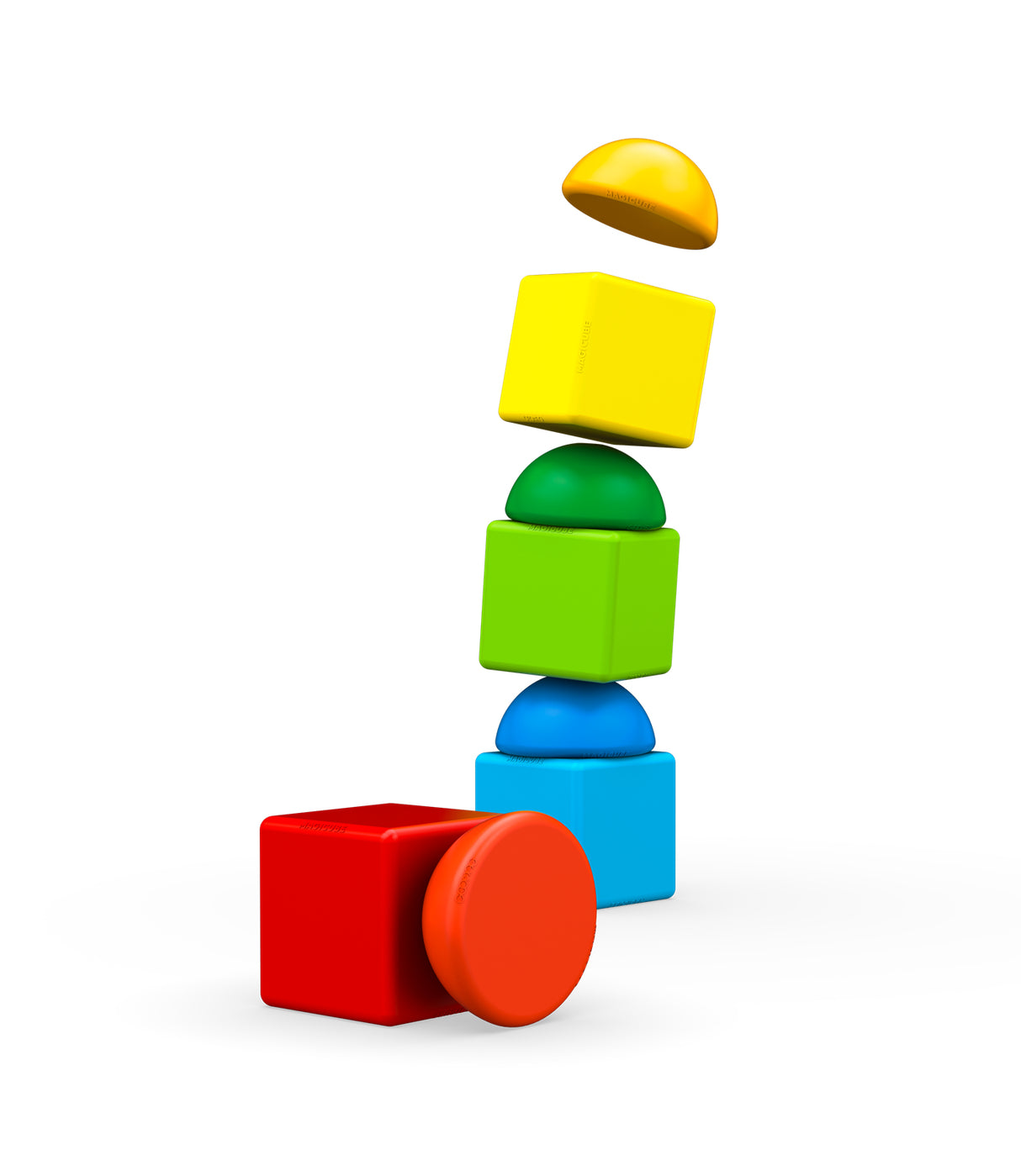 Blocs magnétiques - GEOMAG - Magicube 061 - 8 pieces - Empilables - Plastique recyclé
