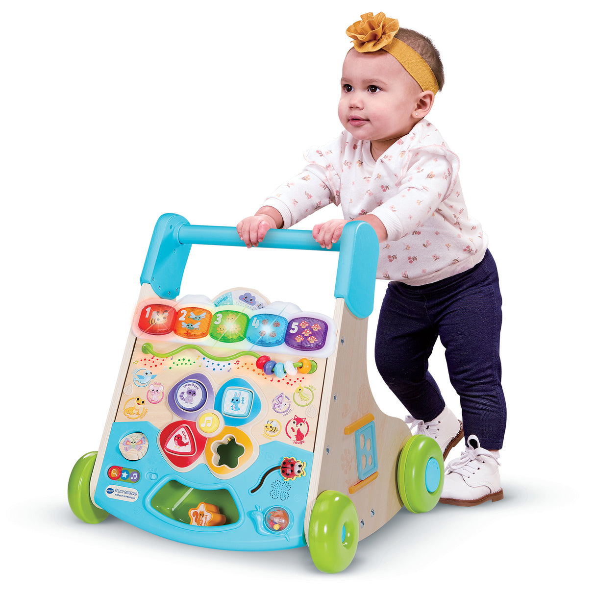 VTECH SUPER TROTTEUR NATURE INTERACTIF (JOUET AVEC PARTIE BOIS CERTIFIE FSC)