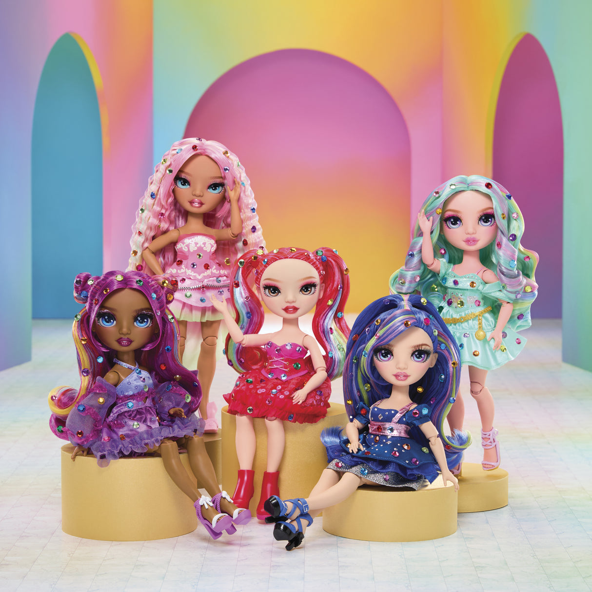 Rainbow High - Poupée Mannequin Be Dazzling - Celine Turquoise - 28 cm - Pierres précieuses scintillantes et accessoires inclus