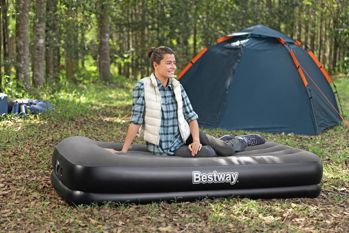 Matelas gonflable - BESTWAY - 671BT - Tritech Twin - 1 personne, pompe USB intégrée, 1,91 m x 97 cm x 36 cm