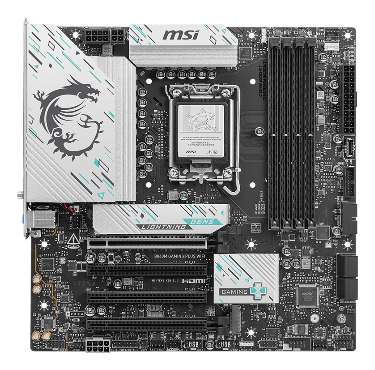 Carte mere - MSI - B860M GAMING PLUS WIFI l B860 LGA 1851 (Socket V1) micro ATX