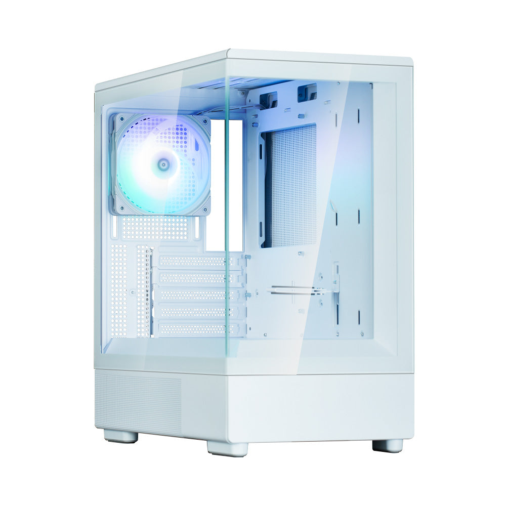 Boitier Mini Tour Micro ATX Zalman P10 RGB avec panneaux vitrés (Blanc)