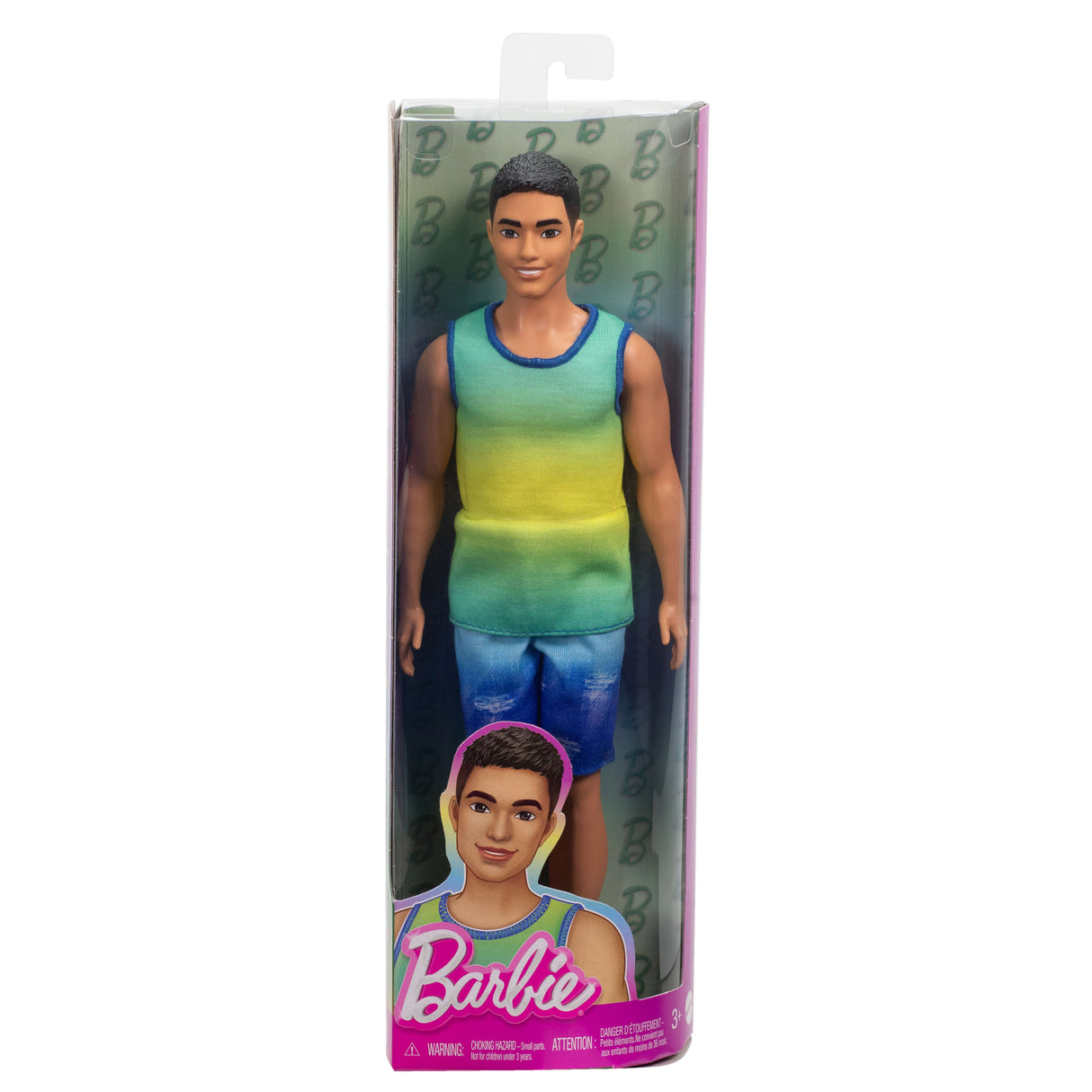 Barbie-Fashionistas-Poupée Ken Avec Débardeur Dégradé Et Short En Jean - 3ans+ - HYV00