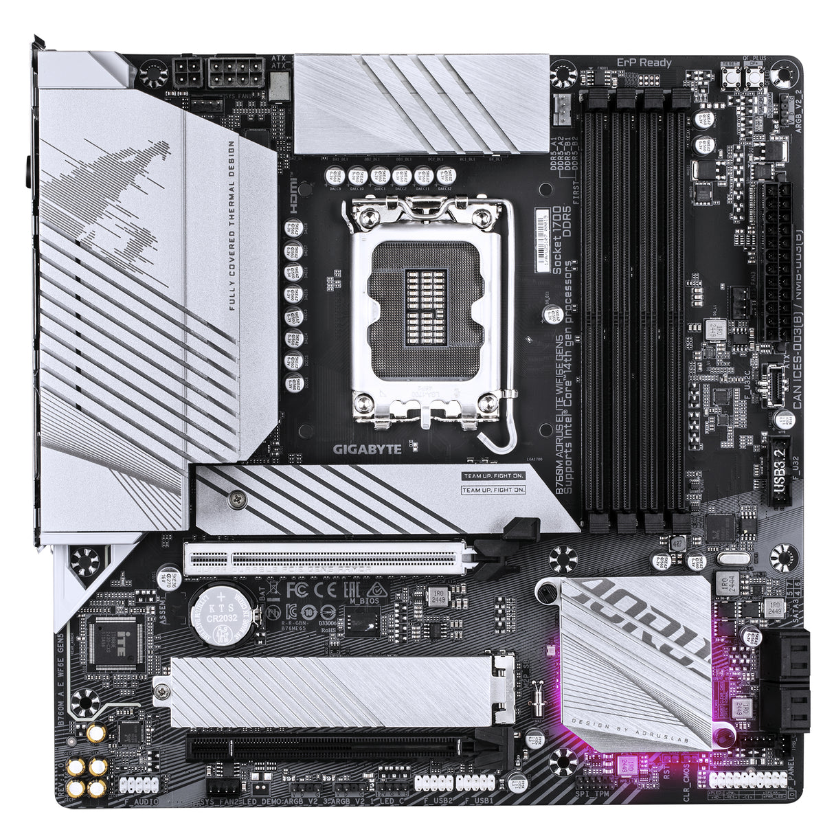 Carte mere - GIGABYTE - B760M A E WF6E GEN5 - Format Micro-ATX - Chipset Intel B760 - WiFi 6E & PCIe 5.0