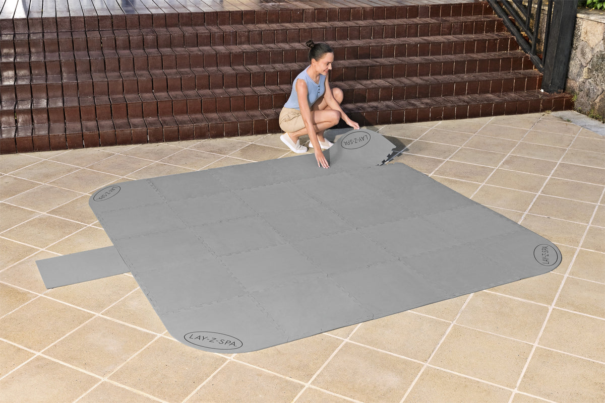 BESTWAY - Tapis de sol pour spa carré ou rond Lay-Z-Spa 196 x 196 cm