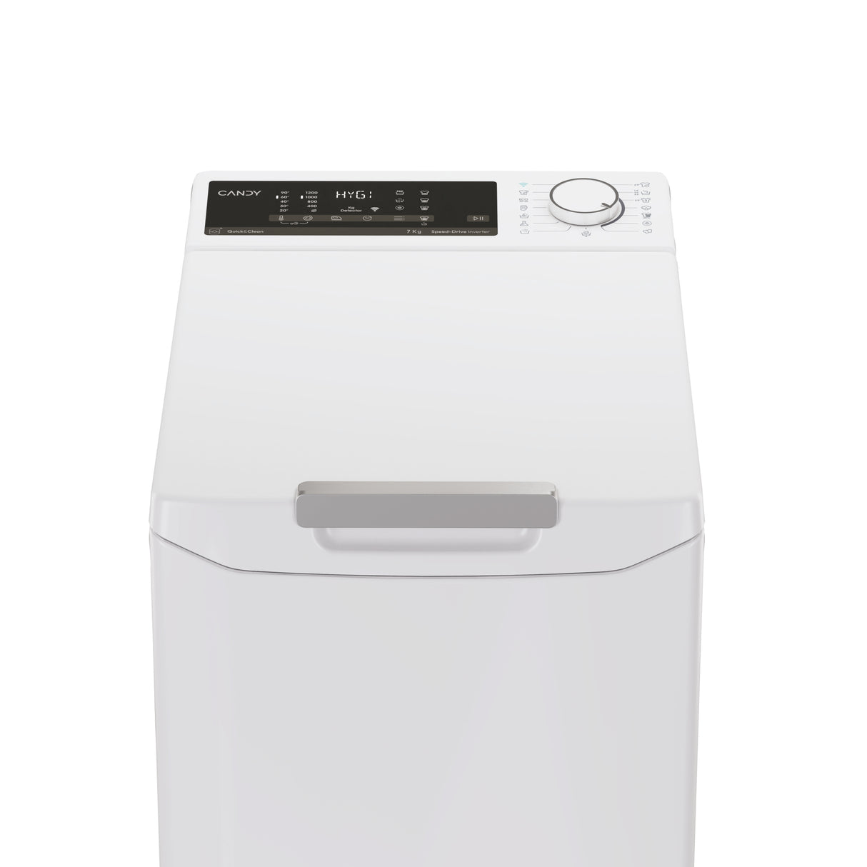 Lave-linge top CANDY TCA274TM4-S ProWash 500 -7 kg - 1200 trs/min - Connecté - Classe B - Blanc