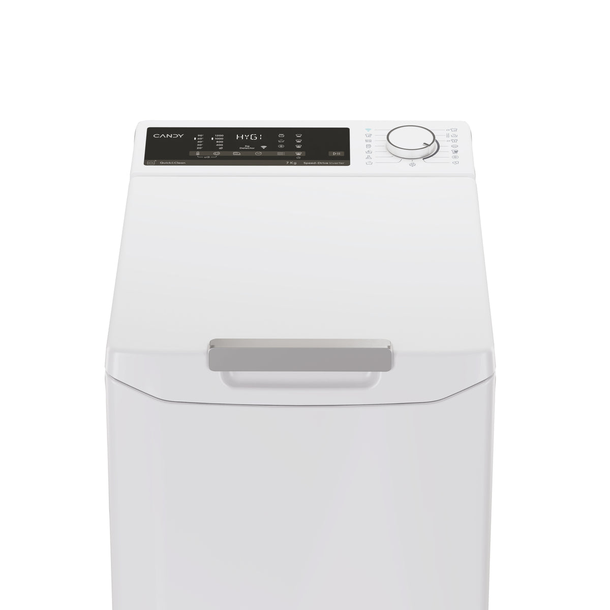 Lave-linge top CANDY TCA274TM4-S ProWash 500 -7 kg - 1200 trs/min - Connecté - Classe B - Blanc