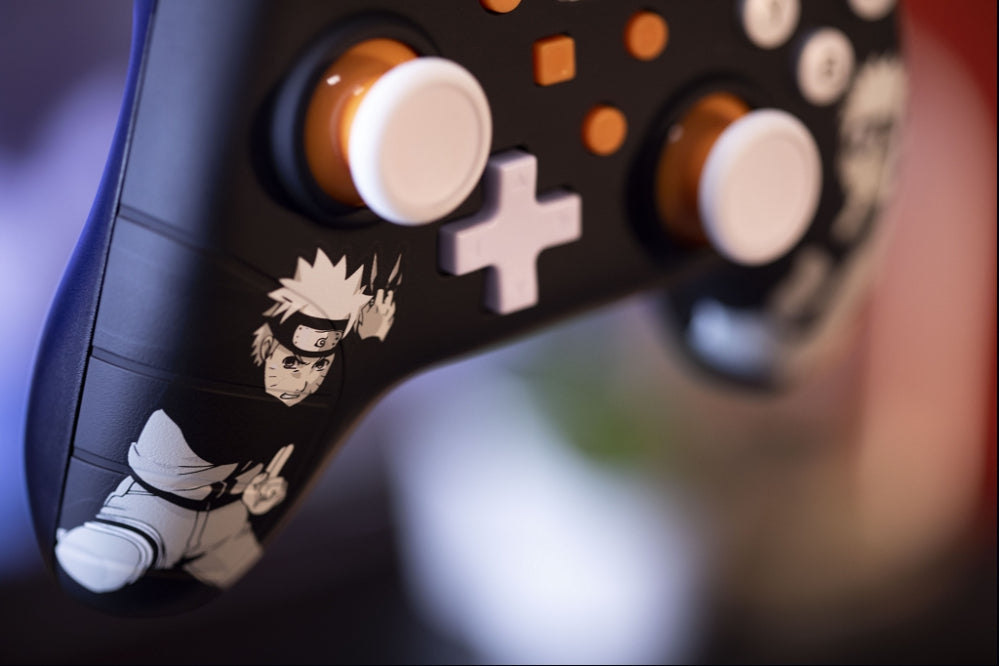 Manette filaire - KONIX - Naruto Shippuden Nintendo Switch / Switch 2 / PC - Fonction vibration - Câble 3 m - Motif Naruto - Noir