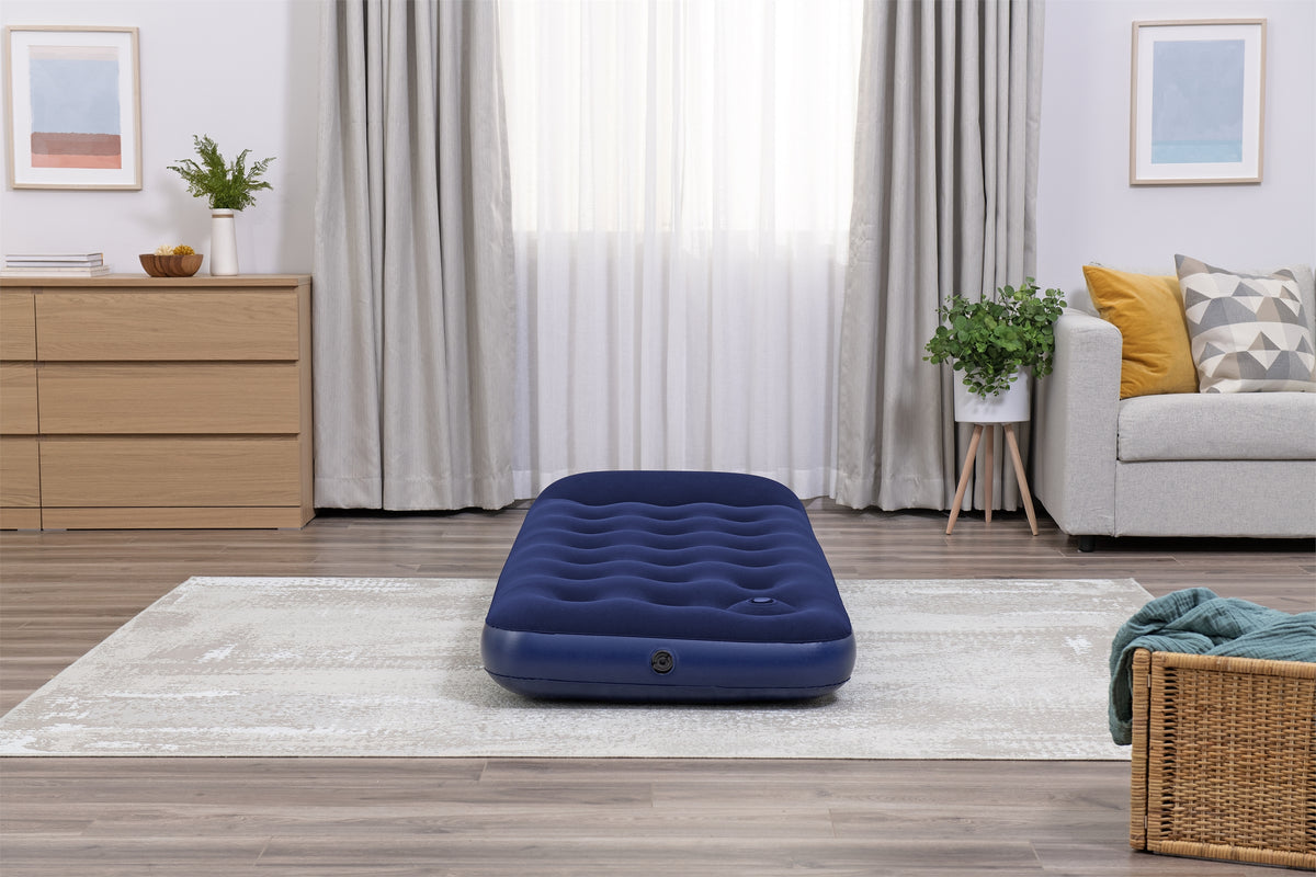 Matelas gonflable camping - BESTWAY - 1 place -185x76x22 cm avec pompe a pied intégrée