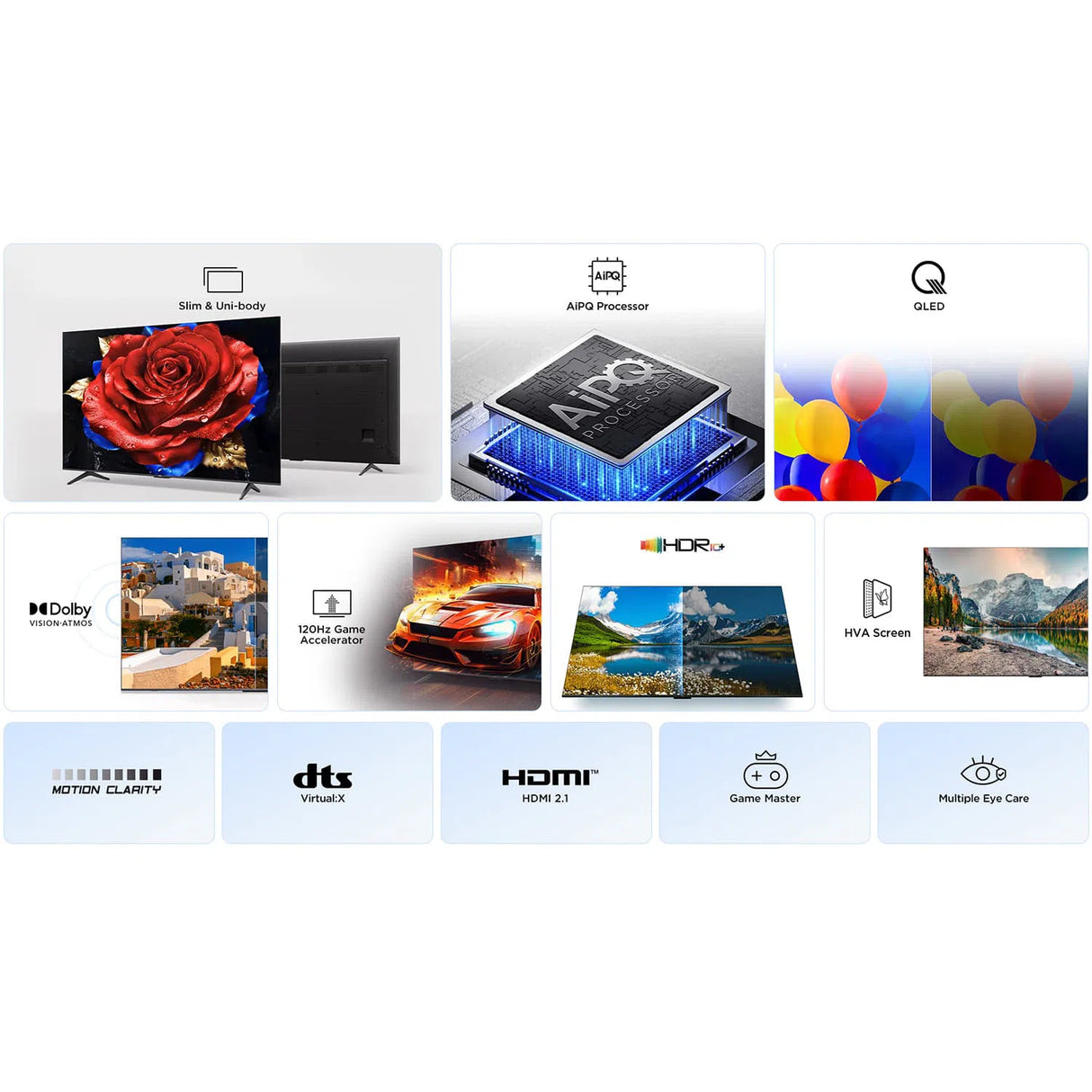 TCL 43T69C - TV QLED 43 (109 cm) - 4K UHD 3840x2160 - HDR10+ - Android TV - 3xHDMI 2.1 - WiFi