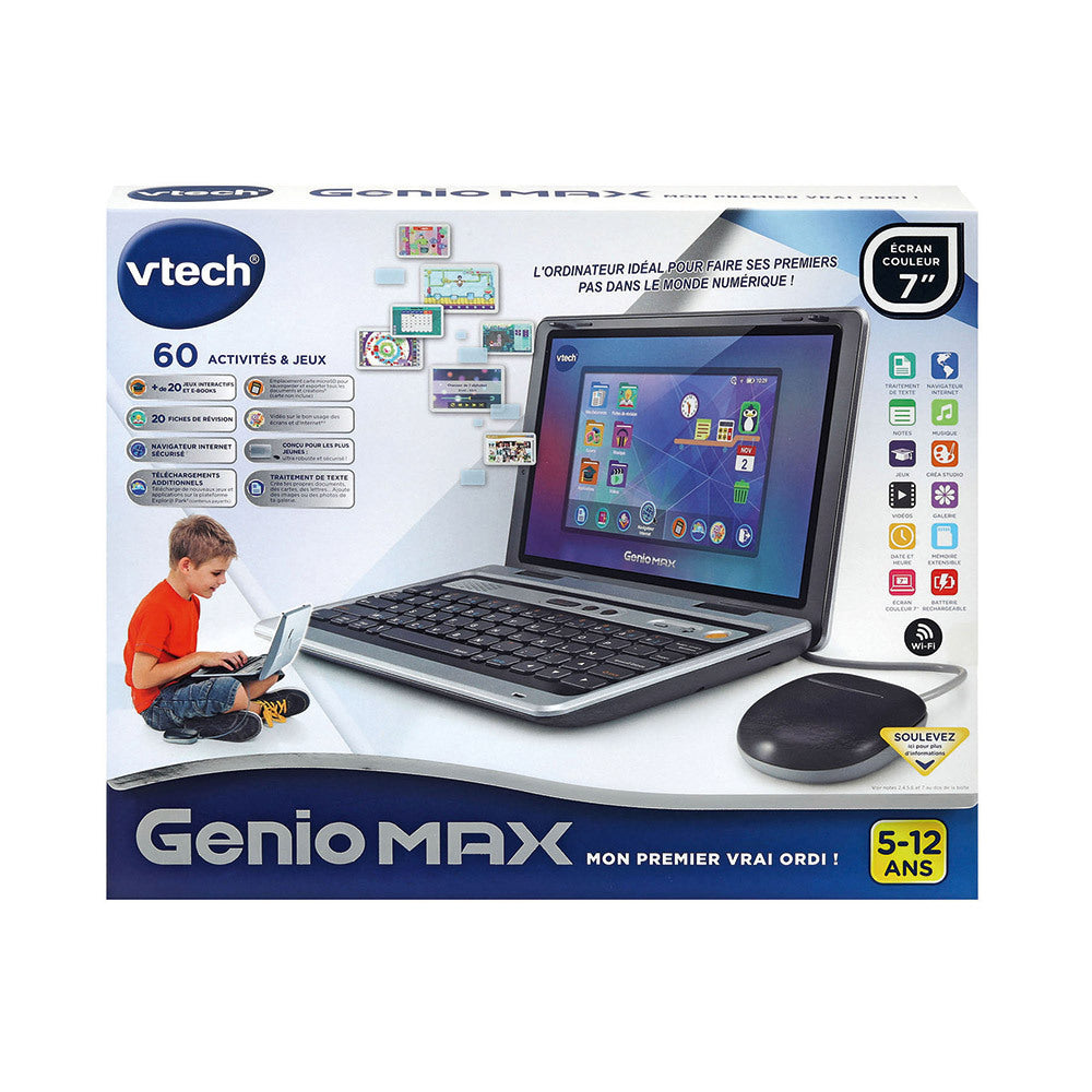 Ordinateur pour enfant VTECH GENIO MAX (écran 7) avec 10 jeux sur les métiers - Mixte - 5 a 12 ans
