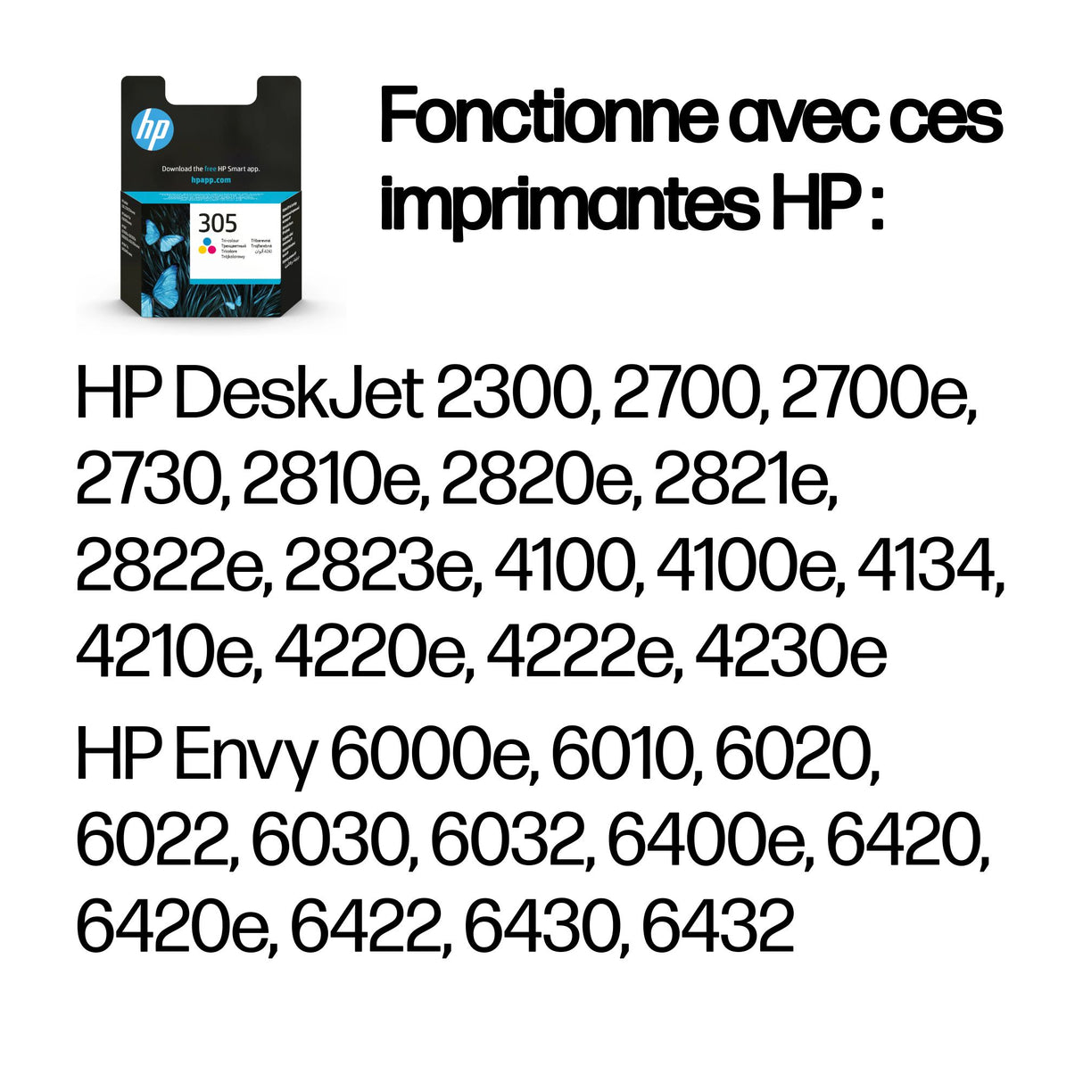 Cartouche d'encre HP 305 (3 Couleurs)
