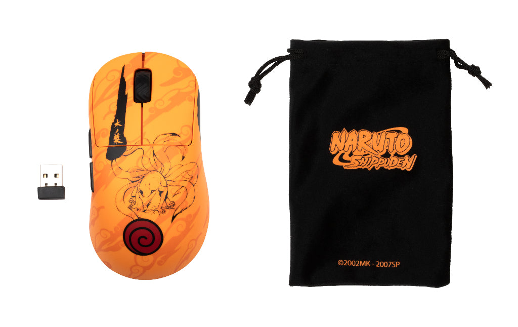 Souris gaming - Filaire/sans fil PC - KONIX - Naruto Shippuden - Édition Pro Collector Numérotée - Orange