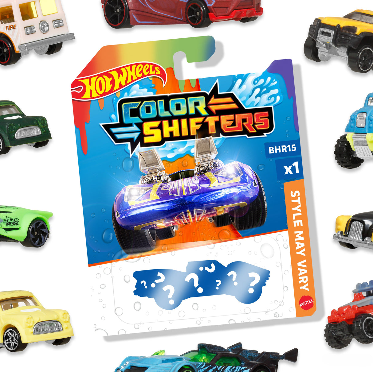 HOT WHEELS Véhicule Color Shifter, modele aléatoire, Change de couleur avec l'eau - Petite Voiture - 3 ans et + - Hot Wheels