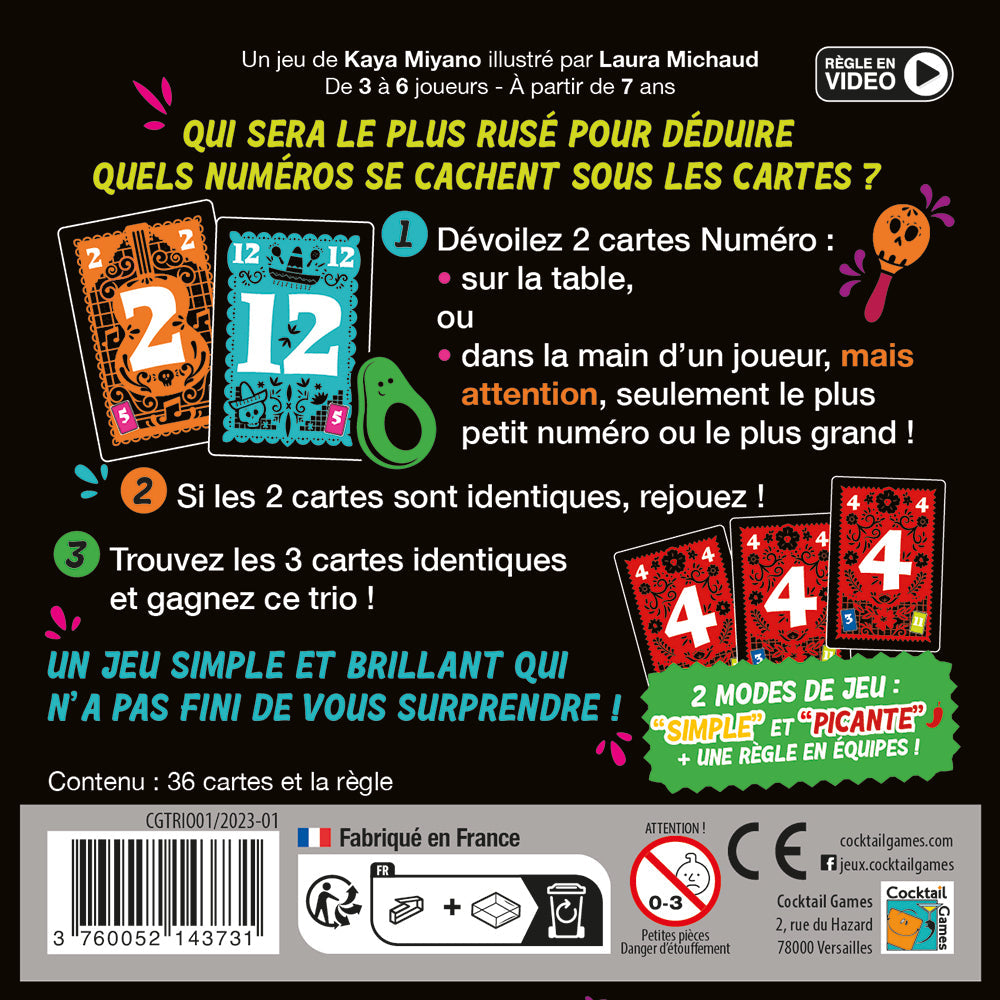 Jeu de cartes - Trio