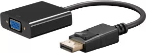 C�ble Adaptateur Goobay DisplayPort m�le 1.1 vers VGA femelle (D-sub DE-15) 15cm (Noir)