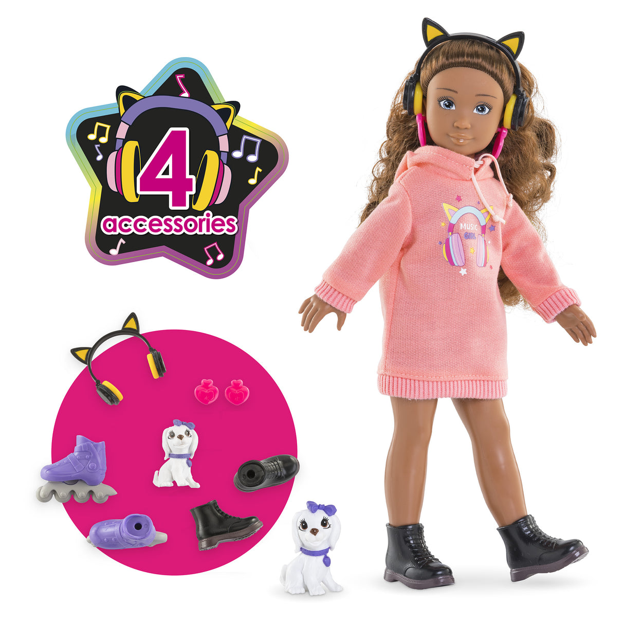 Poupée mannequin - COROLLE - Melody Music & Mode - 28 cm - 4 accessoires - des 4 ans