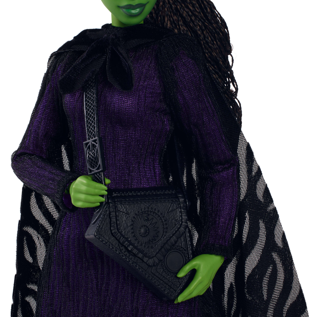 Mattel-Wicked-Poupée Elphaba avec cheveux tressés et multiples poses - Wicked - HXY38