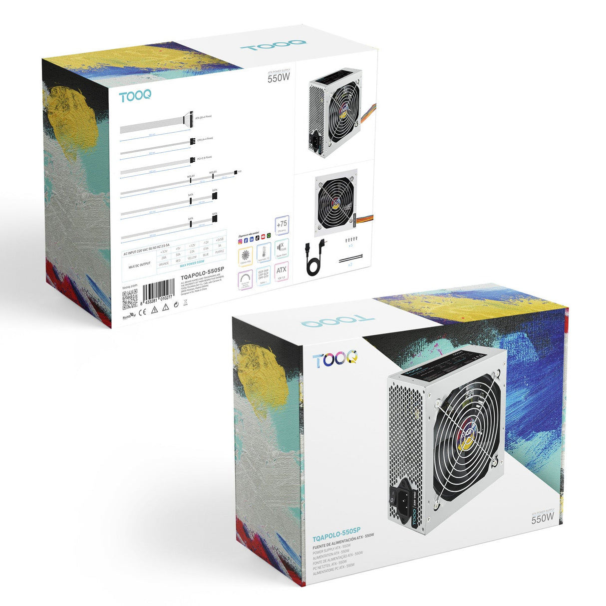 Alimentation ATX TooQ Apolo - 550W (Gris)