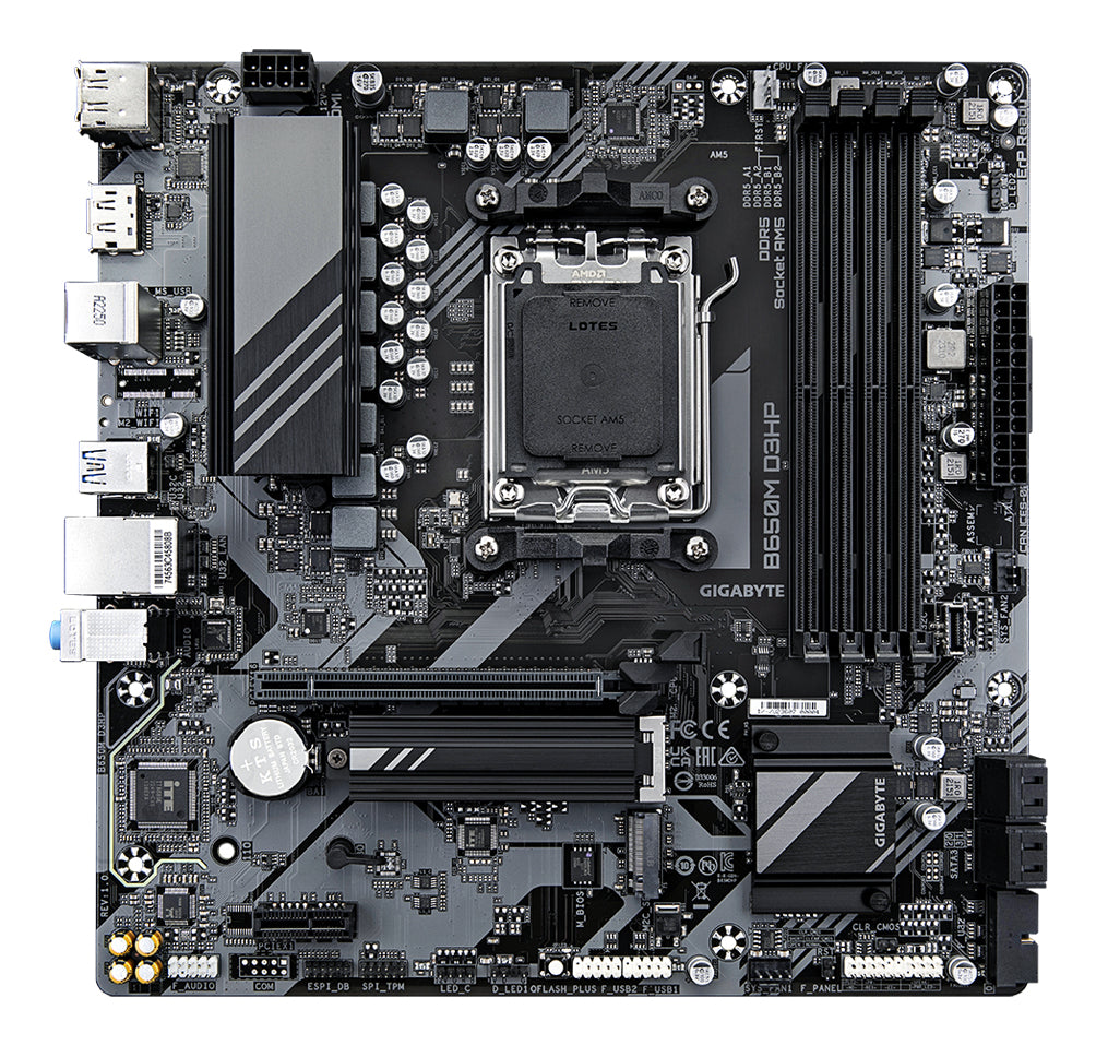 Carte mere - GIGABYTE - B650M D3HP - Socket AM5 - DDR5 jusqu'a 7600 MHz - 2.5 GbE LAN