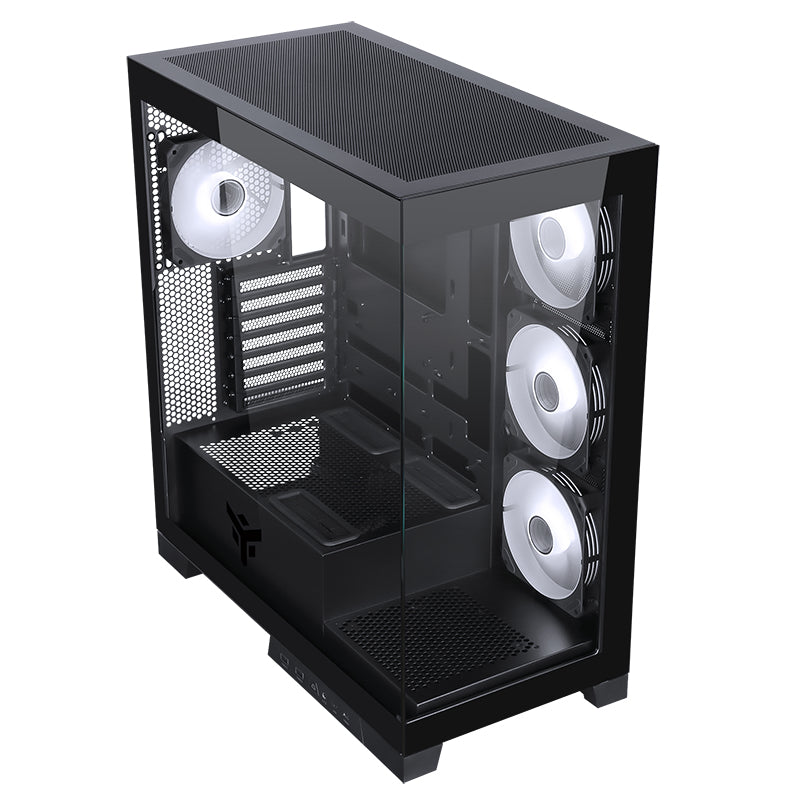 Boitier Moyen Tour ATX iTek Showbui 45 RGB avec panneaux vitrés (Noir)