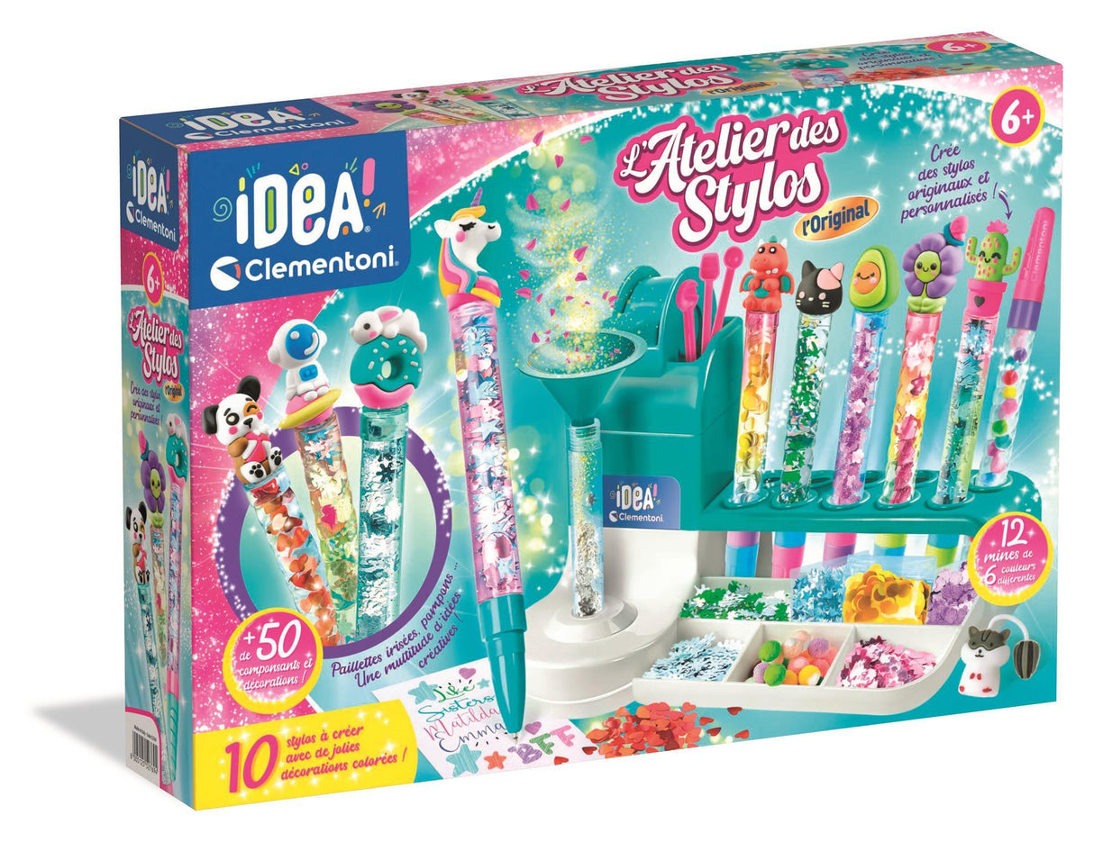 Clementoni - Atelier des Stylos - Crée et personnalise 10 stylos - Fabriqué en Italie