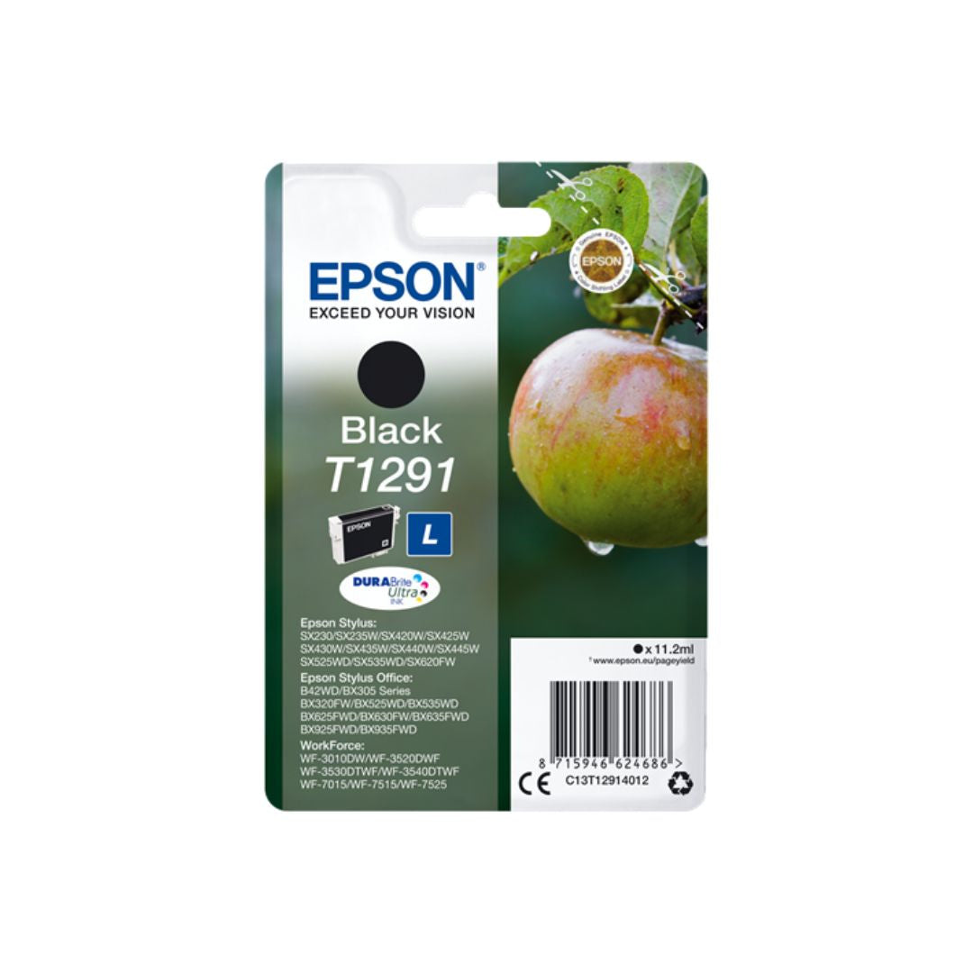 EPSON Cartouche Pomme T1291 Encre DURABrite Ultra Noir 11,2ml