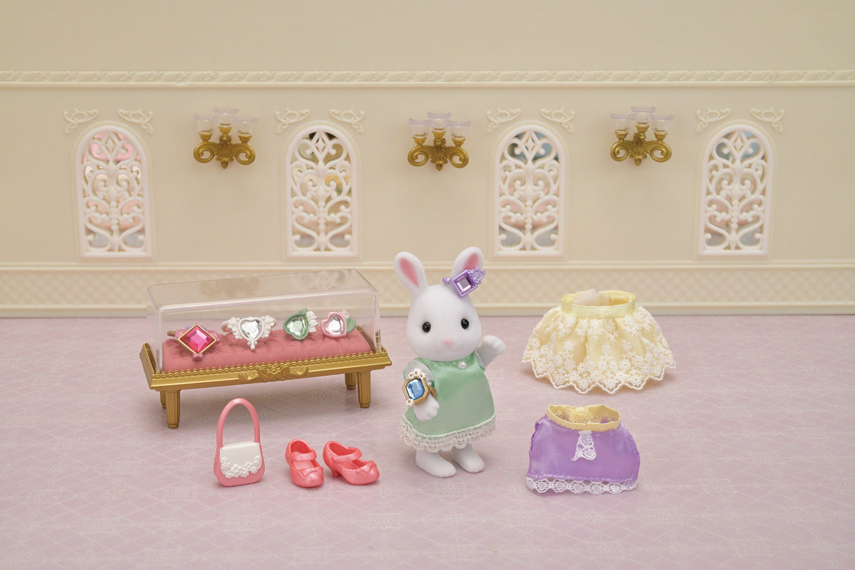 Figurines miniatures - SYLVANIAN FAMILIES - 5647 - La valisette de mode et grande soeur Lapin neige