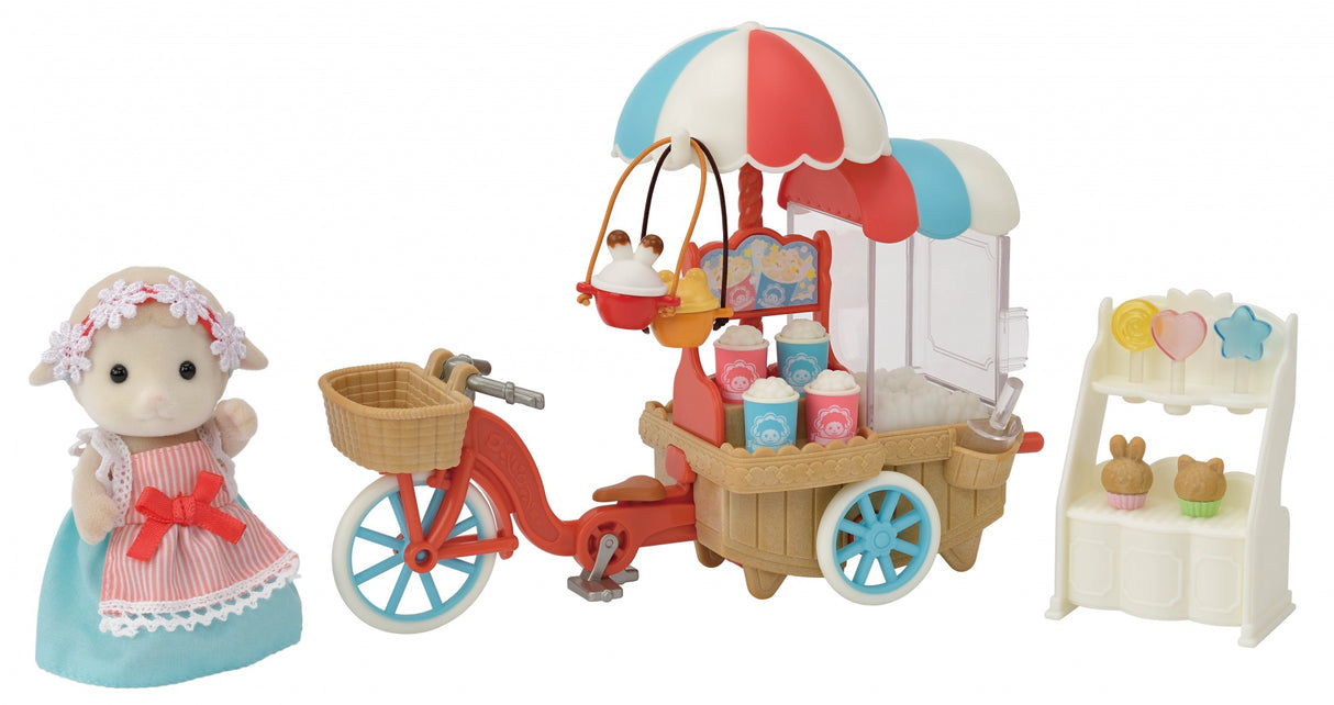 Figurine miniature - SYLVANIAN FAMILIES - La maman mouton et son stand de popcorn