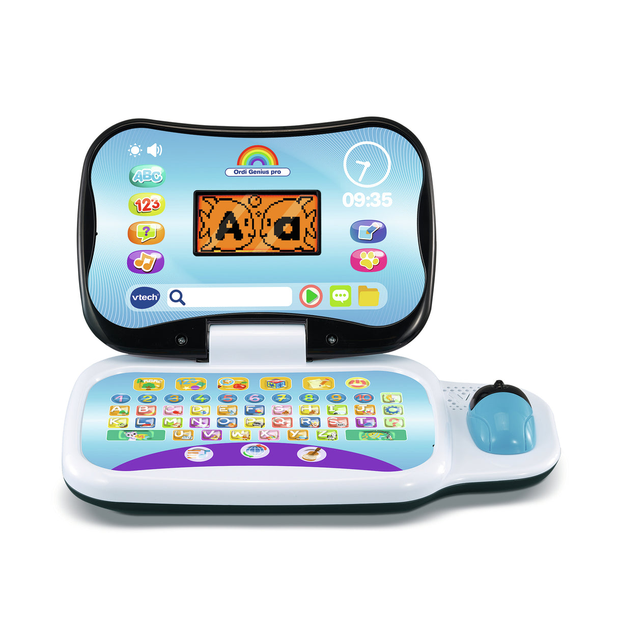 Ordinateur éducatif VTECH ORDI GENIUS PRO NOIR pour enfants de 3 a 7 ans avec souris et 20 activités incluses