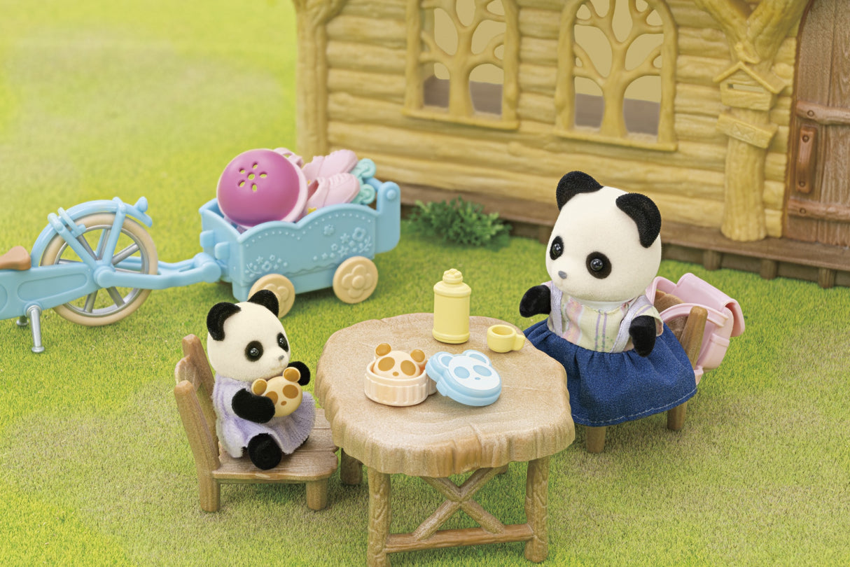 La fille panda, son vélo et sa remorque - Sylvanian Families - 5652