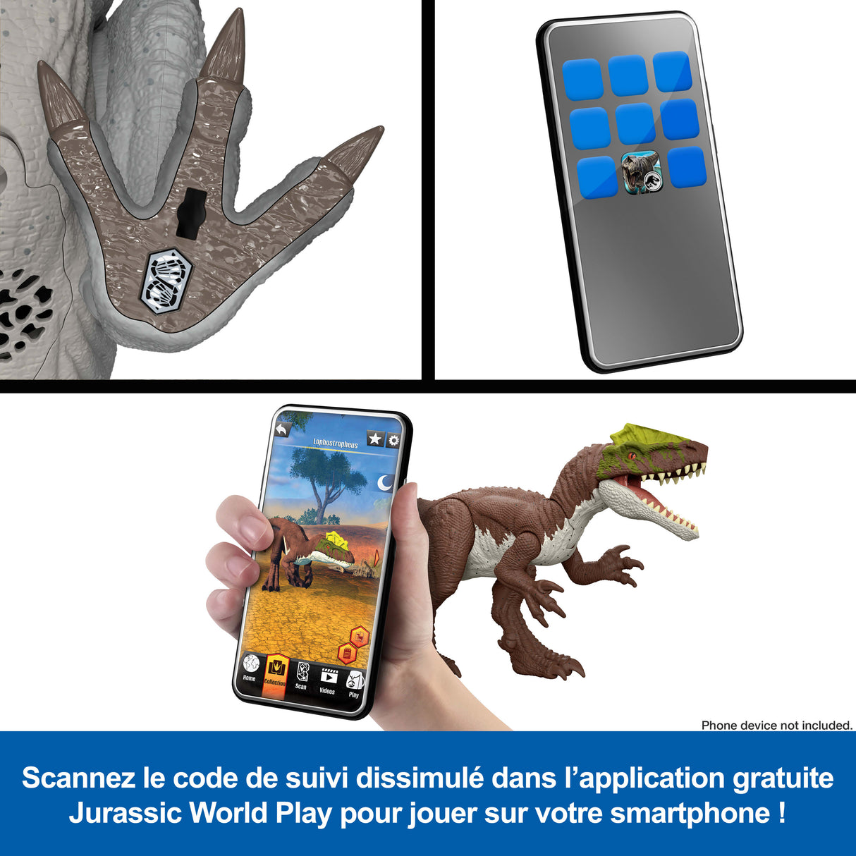 Jurassic World - Renaissance - Figurine articulée Abelisaurus - Jurassic World - JGB91