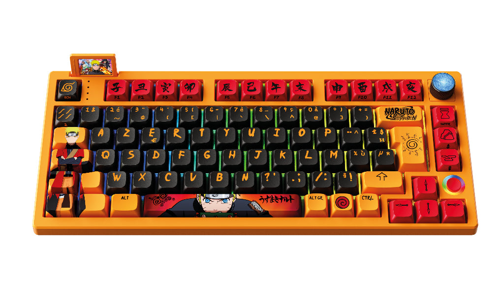 Clavier filaire/sans fil - Mécanique - KONIX - Naruto Shippuden - Édition Pro Collector Numérotée - AZERTY - LED RVB
