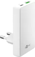Chargeur secteur Goobay Fast Charger 90� Flat 1x USB-C + 1x USB-A 45W (Blanc)