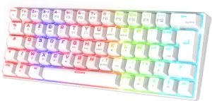 Clavier Gamer sans fil Bluetooth m�canique (Red Switch) Spirit of Gamer Xpert K200 TKL RGB (Blanc)
