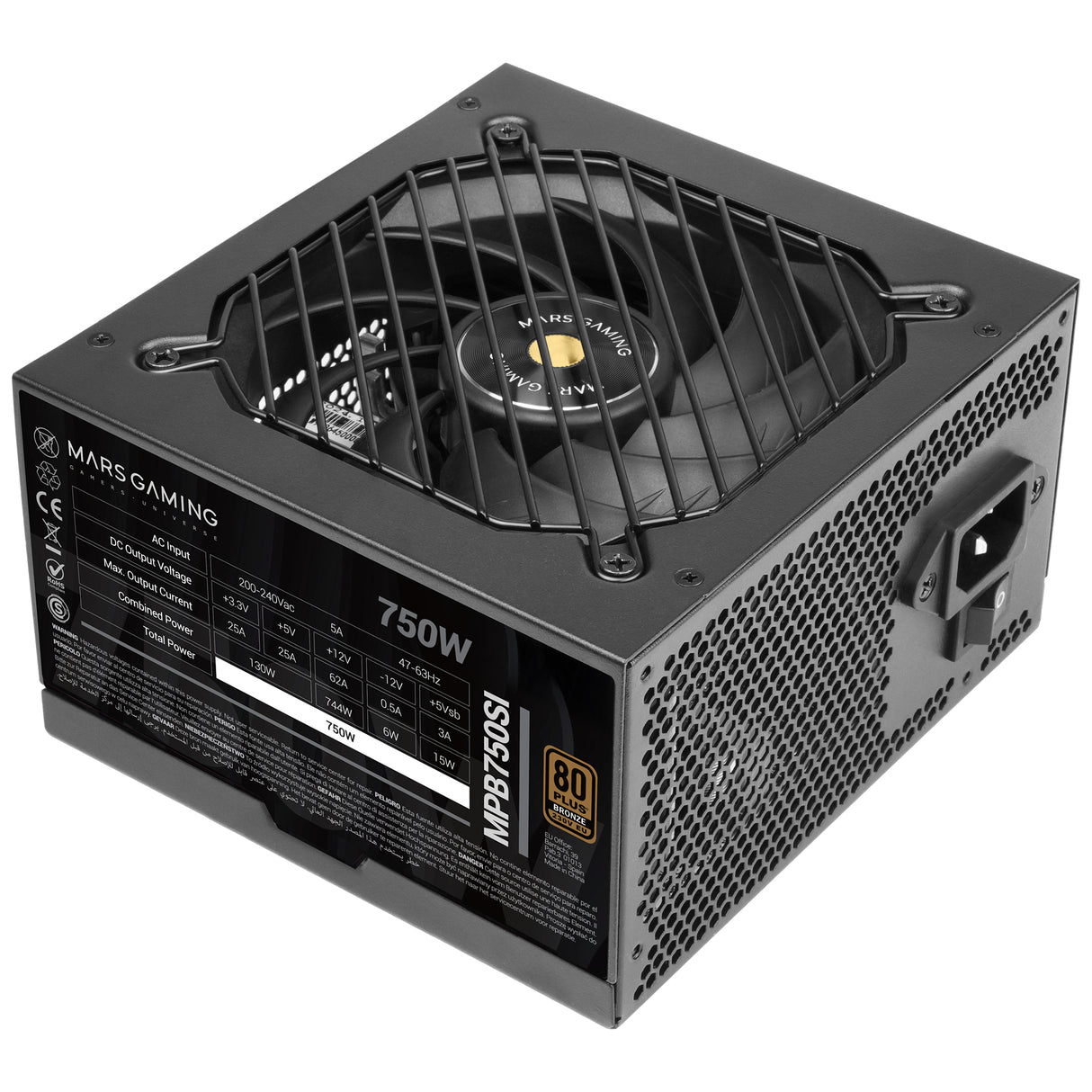 Alimentation ATX Mars Gaming MPB-SI - 750W (Noir)