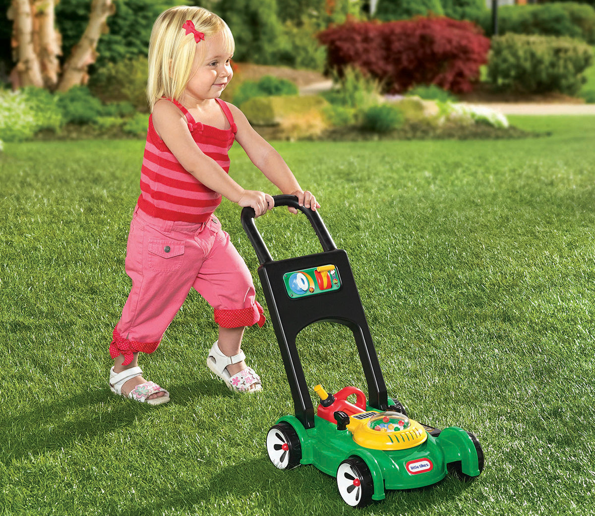 Little Tikes - Tondeuse a Gazon pour enfant - Nombreuses fonctions - Fonctionne sans piles - Des 18 mois