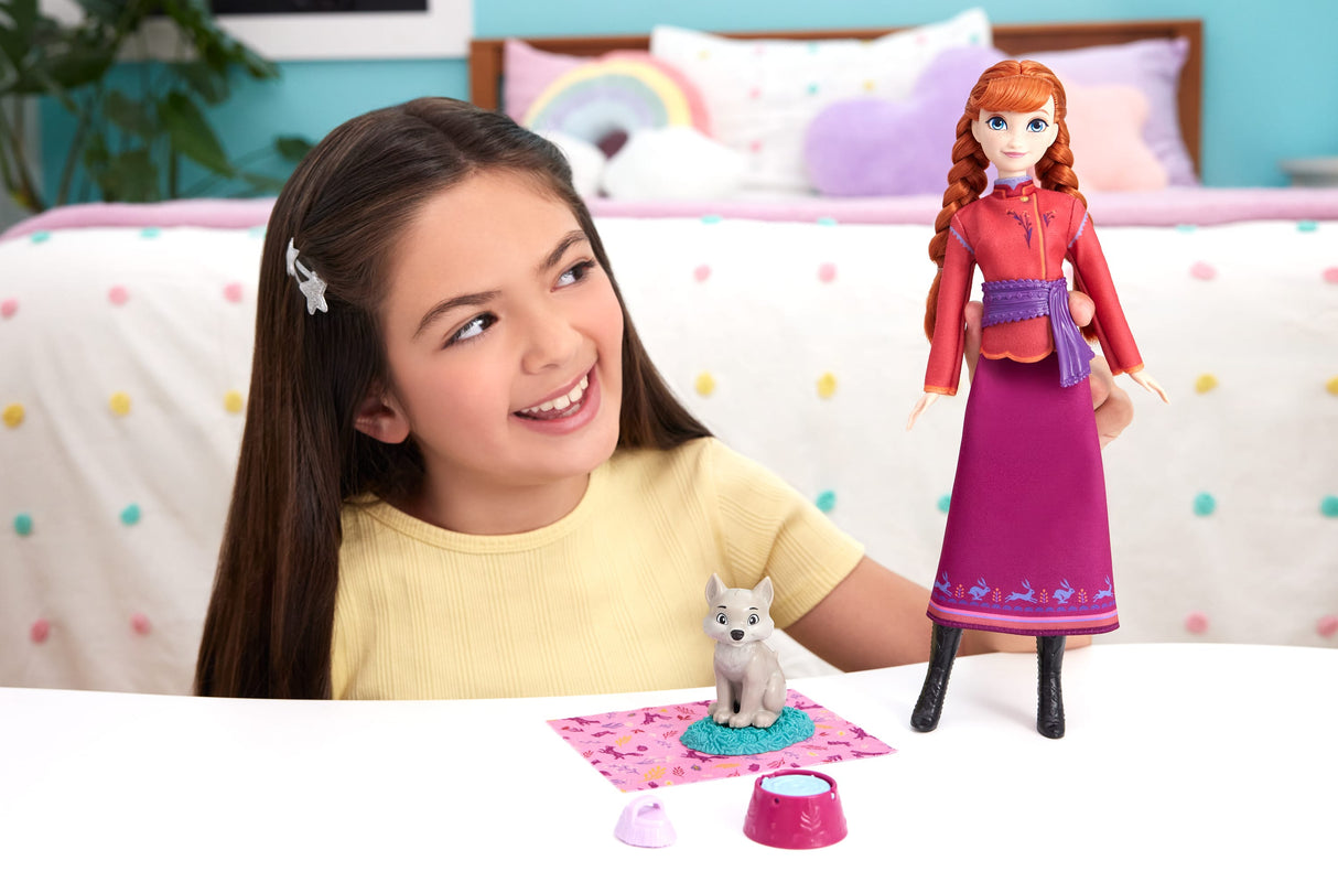 Disney La Reine des Neiges - Coffret Anna et le Louveteau - 4 accessoires - Disney Frozen - JFG17