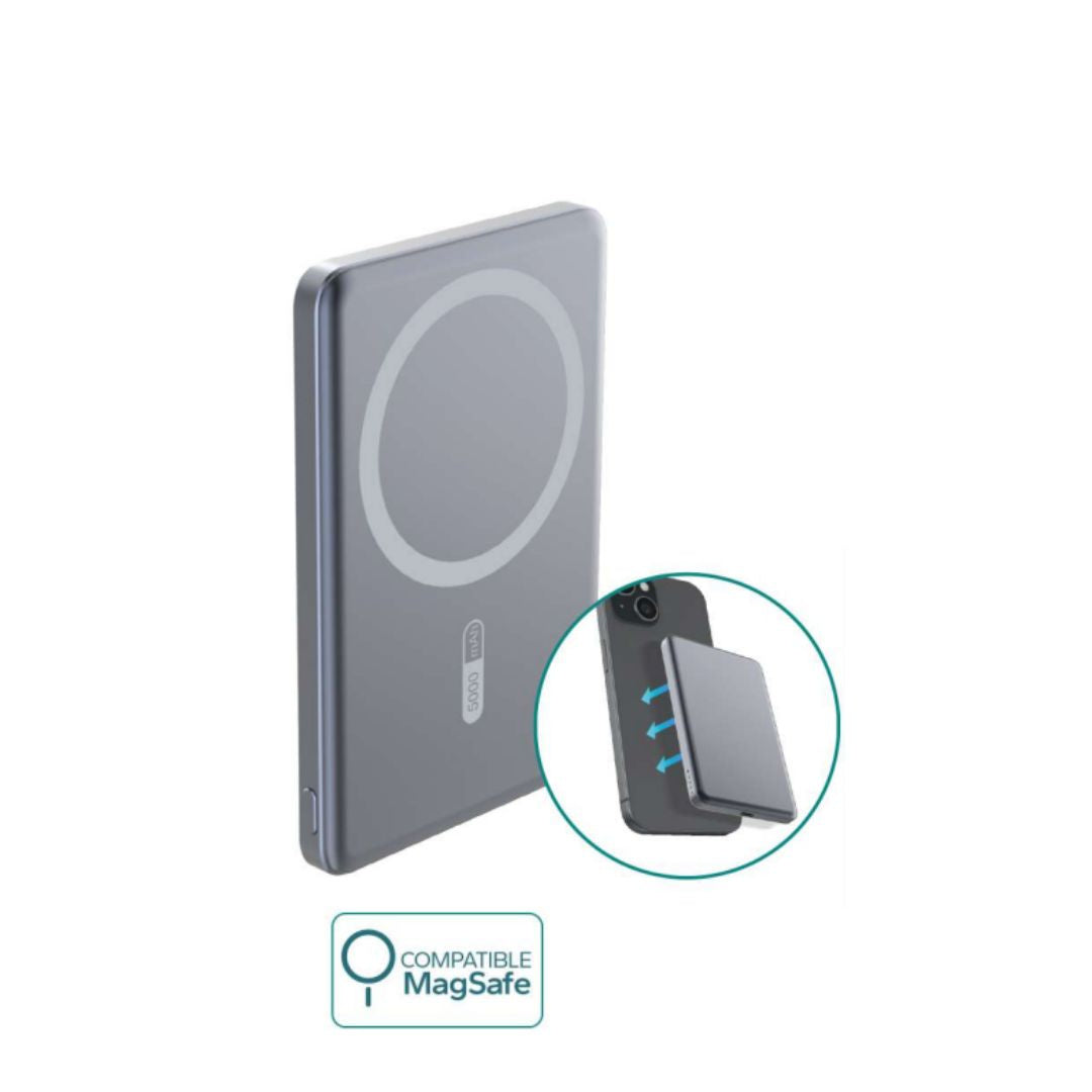 Batterie de secours 5000mAh - Compatible MagSafe - Format super slim - 1 port US