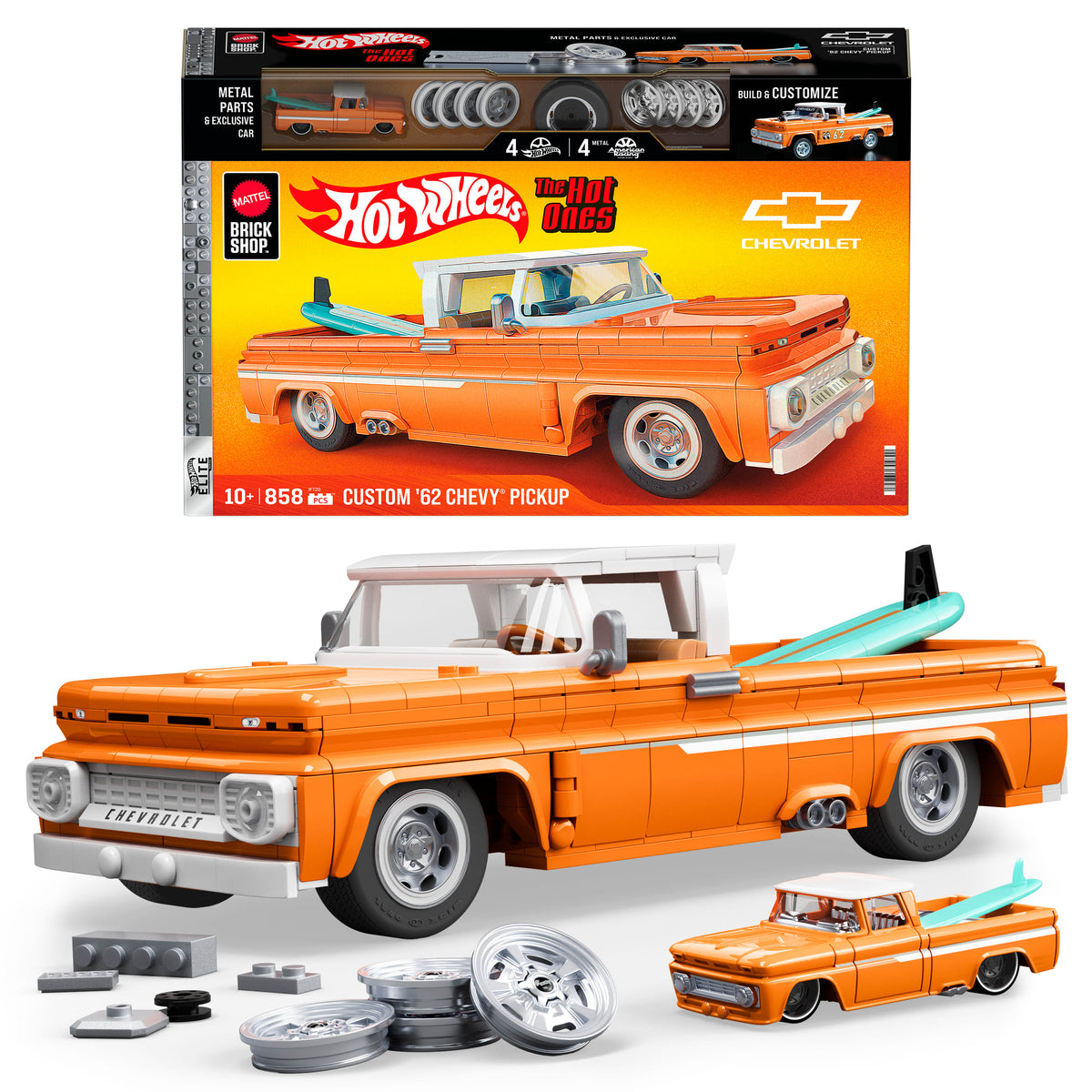 Hot Wheels - Coffret de Construction Custom Chevy Pickup 1962 Mattel Brick Shop - Mattel Brick Shop - JFT20