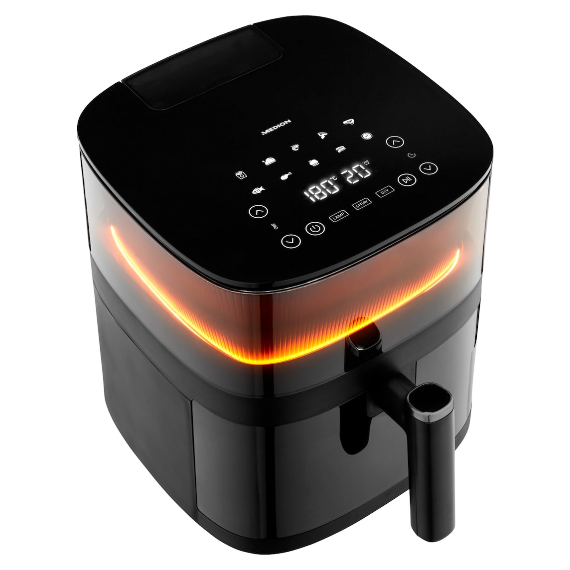 Friteuse a air chaud sans huile - MD 11780 - Température jusqu'a 230 °C - 10 programmes - 5 L - 1500 Watt