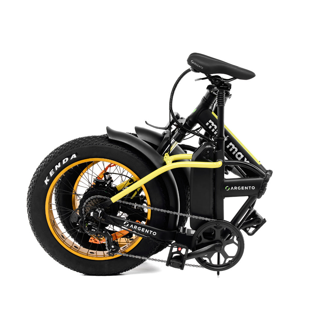 Vélo électrique pliable Argento MiniMax Jaune Moteur Bafang 36V/250W/60Nm , Batt